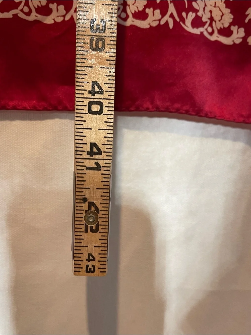 Vintage Red Silk Chinese 100 Fu Blessing Fortune Square Scarf Wall Hanging 40x40